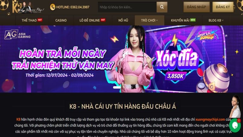 Khuyến mãi nhà cái K8 - Ưu đãi không giới hạn cho game thủ