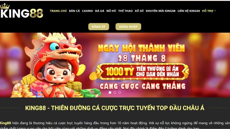 Khuyến mãi King88 - Làm hài lòng bet thủ với kho ưu đãi hấp dẫn