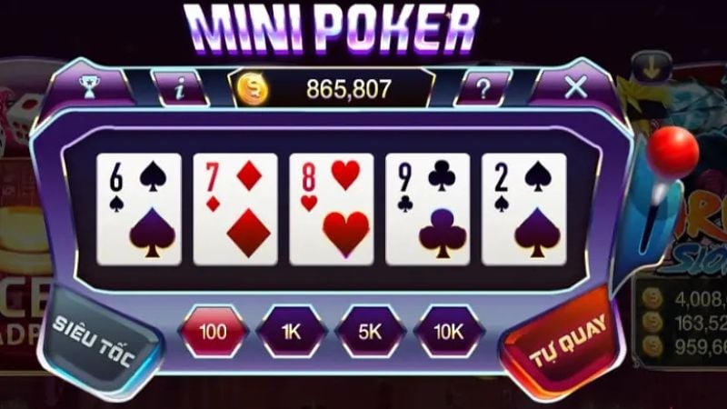 Mini Poker Hitclub - Thể loại cá cược giải trí siêu siêu đỉnh