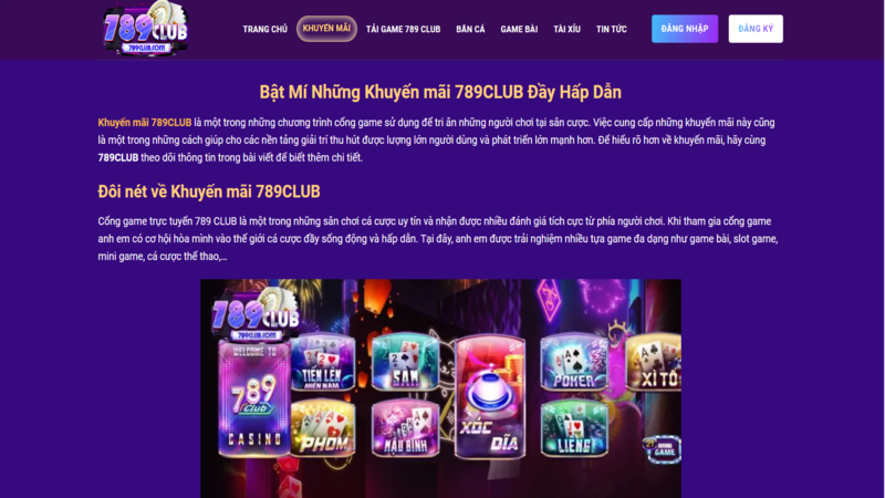 Khuyến mãi 789 Club - Sự kiện hoàn trả nhận quà tiền tỷ