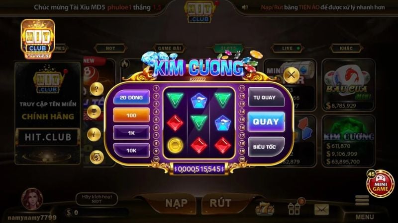 Nổ hũ kim cương Hitclub - Khám phá game đổi thưởng siêu hot