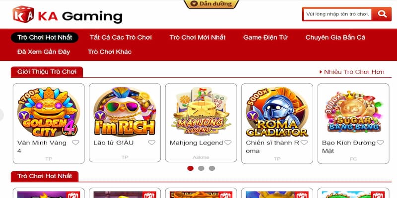 Sảnh chơi KA - Sân chơi game đổi thưởng an toàn và tin cậy