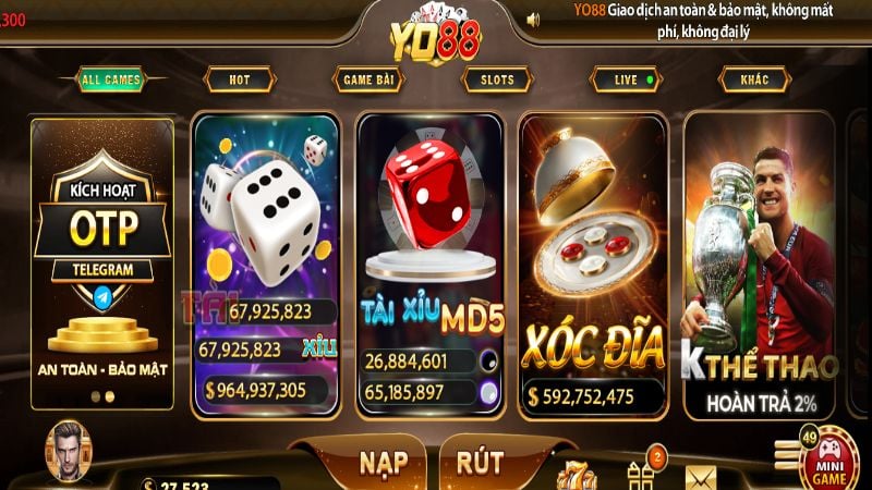 Yo88 - Hội tụ hàng nghìn tựa game hấp dẫn và phần thưởng lớn