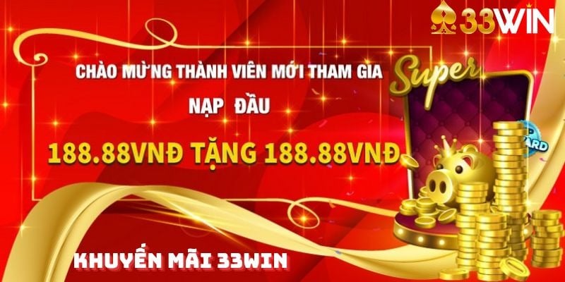 Khuyến mãi 33 win - Tặng thưởng tiền tới 200.000đ cho mỗi lần giới thiệu bạn bè