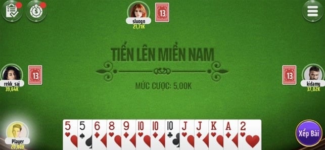 Tiến lên miền Nam - Tựa game bài đẳng cấp với phần thưởng hấp dẫn