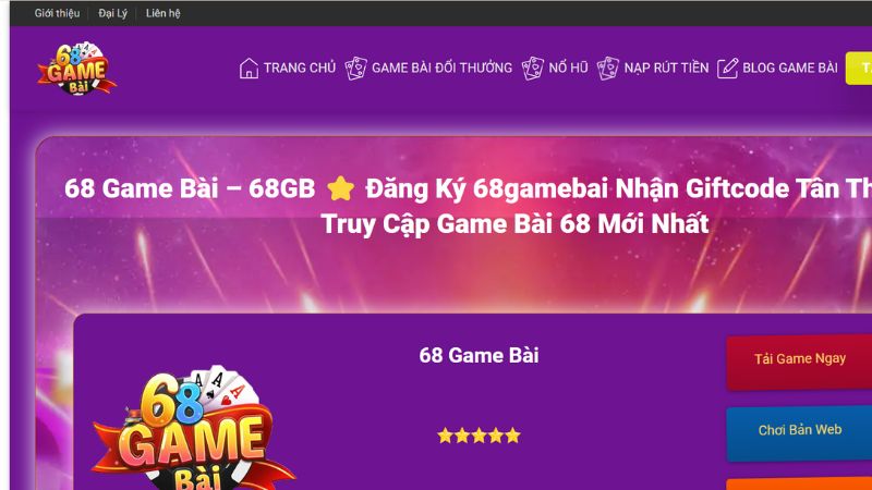 Khuyến mãi 68gamebai - Sân chơi đa dạng với thưởng khủng