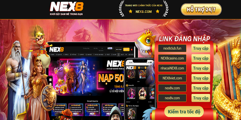 NEX8 - nhà cái cá cược casino đẳng cấp, gia nhập nhanh, trúng thưởng lớn