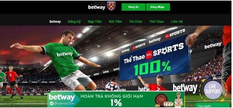 Betway - Nhà cái uy tín với kho game đẳng cấp nhất hiện nay